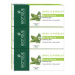 Buy Biotique Basil & Parsley Revitalizing Bathing Bar (150 g) pack of 3 - Purplle