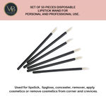 Buy Veoni Belle Disposable lipstick applicator brush 50 piece for makeup - Purplle