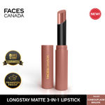 Buy FACES CANADA Long Stay 3-in-1 Matte Lipstick - Camouflage Mauve 07, 2 gm - Purplle