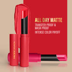 Buy FACES CANADA Long Stay 3-in-1 Matte Lipstick - Raging Red 10, 2g | 8HR Longstay | Transfer Proof | Moisturizing | Chamomile & Shea Butter | Primer-Infused | Lightweight | Intense Color Payoff - Purplle