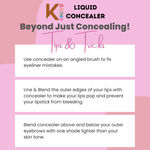 Buy KINDED Liquid Concealer for Face Makeup Full Coverage Colour Corrector Contour Waterproof HD Pro Master Series for Dry & Oily Skin Acne Dark Circles Dark Spots (Creamy Matte, Peachy Orange, 6 ml) - Purplle