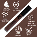 Buy KINDED Liquid Concealer Full Coverage Colour Corrector Contour Waterproof HD Pro Master Series for Dry & Oily Skin Dark Circles & Spots (Creamy Matte, White Light & Contour Brown Combo, 6 ml each) - Purplle