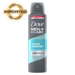 Buy Dove Men+Care Clean Comfort Dry Spray Antiperspirant Deodorant (150 ml) - Purplle