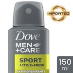Buy Dove Men+Care Sport Active + Fresh Dry Spray Antiperspirant Deodorant (150 ml) - Purplle