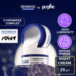 Buy DERMDOC by Purplle Deep Nourishing Night Cream with Ceramides (25 gm) | ceramide moisturizer | moisturizer for face | damage repair face cream | moisturizer for dry skin type | cold cream for winter - Purplle