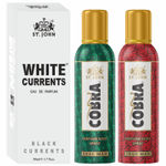 Buy St John Cobra No Gas Deodorant True Man, Real Man 100 ml each & White Current 50 ml Combo Perfume Body Spray - For Men & Women - Purplle