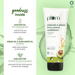 Buy Plum Avocado & Argan Frizz Control Conditioner for curly, wavy, frizzy hair | With Avocado Oil, Argan Oil, Shea Butter, Sunflower Oil | Reduces frizz & prevents hair from excessive dryness 175 ml - Purplle