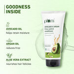 Buy Plum Avocado & Argan Frizz Control Conditioner for curly, wavy, frizzy hair | With Avocado Oil, Argan Oil, Shea Butter, Sunflower Oil | Reduces frizz & prevents hair from excessive dryness 175 ml - Purplle