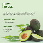 Buy Plum Avocado & Argan Frizz Control Shampoo for curly, wavy, frizzy hair| With Argan Oil, Avocado Oil, Aloe Vera Extract | Reduces Frizz, Retains moisture, conditions strands 250 ml - Purplle