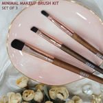 Buy GUBB Minimal Makeup Brush Kit Set Of 3 (Lip Brush, Eyeshadow Brush & Eyeliner Brush) - Purplle