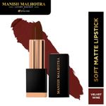Buy Manish Malhotra Beauty By MyGlamm Soft Matte Lipstick-Velvet Wine (4 g) - Purplle
