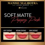 Buy Manish Malhotra Beauty By MyGlamm Soft Matte Lipstick-Poppy Pink-4gm - Purplle