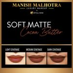 Buy Manish Malhotra Beauty By MyGlamm Soft Matte Lipstick-Cocoa Butter-4gm - Purplle