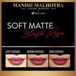 Buy Manish Malhotra Beauty By MyGlamm Soft Matte Lipstick-Blush Rose-4gm - Purplle