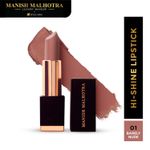 Buy Manish Malhotra Beauty By MyGlamm Hi-Shine Lipstick-Barely Nude-4gm - Purplle