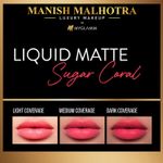 Buy Manish Malhotra Beauty By MyGlamm Liquid Matte Lipstick-Sugar Coral-7gm - Purplle