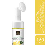 Buy Good Vibes Lemon Brightening Foaming Face Wash With Deep Cleansing Brush | Hydrating, Sebum Control | No Parabens, No Sulphates, No Mineral Oil, No Animal Testing (150ml) - Purplle