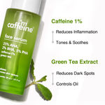 Buy mCaffeine Green Tea Face Serum with 25% AHA, 2% BHA, 5% PHA - Purplle