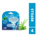 Buy Gillette Venus Hair Removal Razor Blades/Refills/Cartridges (4 pieces) for Women - (Aloe Vera Glidestrip) - Purplle