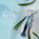 Buy Gillette Venus Hair Removal Razor Blades/Refills/Cartridges (4 pieces) for Women - (Aloe Vera Glidestrip) - Purplle
