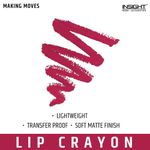Buy INSIGHT COSMETICS MEGA LAST CRAYON LIPSTICK_MAKING MOVES (01) - Purplle