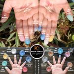 Buy KINDED Loose Shimmer Makeup Foil Pigments Glitter Eyeshadow for Women Smokey Eyes Face Brow Bones Body Highlighter Metallic Beauty Shiny Dust Powder Pearls (Combo 3gm each, Dark Blue & Copper) - Purplle