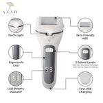 Buy Azah Electric Callus Remover | Professional Pedicure & Feet Care | Removes Dead Skin | 3 Roller Heads | Rechargeable & Washable - Purplle