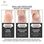 Buy Azah Electric Callus Remover | Professional Pedicure & Feet Care | Removes Dead Skin | 3 Roller Heads | Rechargeable & Washable - Purplle