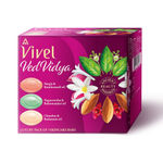 Buy Vivel VedVidya Luxury Pack of 3 Skincare Soaps for Soft, Even-toned, Clear, Radiant and Glowing Skin, Suitable for all Skin types, 100g Pack of 3 - Purplle