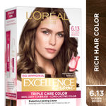 Buy L'Oreal Paris Excellence Creme Hair Color - Golden Brown 6.13 (72 ml+100 g) - Purplle