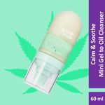 Buy Glow Hub | Mini Calm & Soothe Gel to Oil Cleanser (60ml) | Hemp Seed Oil, Jojoba Extract | Hydrate, Comfort, Refresh - Purplle