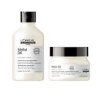 Buy L'Oreal ProfessionnelSerie Expert Metal DX Anti-Metal Cleansing Cream Shampoo + Combo of Metal DX Hair Mask|(300ml+250gm) |For Damaged & Colored Hair - Purplle