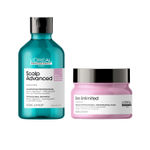 Buy L'Oreal Professionnel Scalp Advanced Anti-Discomfort Dermo-Regulator Shampoo + Combo of Serie Expert Liss Unlimited Mask(300 ml + 250 gm) - Purplle