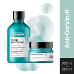 Buy L'Oreal Professionnel Scalp Advanced Anti-Dandruff Dermo-Clarifier Shampoo + Scalp Advanced Anti-Oiliness 2-In-1 Deep Purifier Clay (300 ml+250 gm) - Purplle