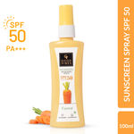 Buy Good Vibes Carrot Nourishing Sunscreen Spray SPF 50 | Soothing, Hydrating, De-tanning | Vegan, No Parabens, No Mineral Oil, No Silicones (100 ml) - Purplle