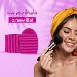 Buy MATRA Silicone Makeup Brush Cleaner & Beauty Sponge Makeup Blender Puff - Makeup Brush Cleaning Brush Egg, Foundation Sponge for flawless Make-up Powder Puff - Purplle