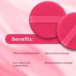 Buy MATRA Round Powder Puff - Soft Makeup Sponge Pad for Powder, Foundation, Compact, Cream & Concealer - Cosmetic Finger Puff Blender with Strap - Purplle