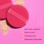 Buy MATRA Round Powder Puff - Soft Makeup Sponge Pad for Powder, Foundation, Compact, Cream & Concealer - Cosmetic Finger Puff Blender with Strap - Purplle