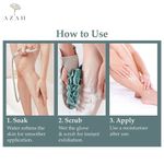 Buy Azah Exfoliating Gloves for Body Scrubbing | Skin Exfoliating Gloves with 2 in 1 use: Loofah and Exfoliating Mitten for Smooth & Clean Skin - Green - Purplle