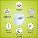 Buy Little Angel Extra Dry Baby Pants Diaper, Medium (M) Size, 74 Count, Super Absorbent Core Up to 12 Hrs. Protection, Soft Elastic Waist Grip & Wetness Indicator, Pack of 1, Upto 5-11kg - Purplle