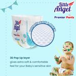 Buy Little Angel Premier Pants Baby Diaper, New Born (NB/XS) Size, 28 Count, Cottony Soft Material, Wetness Indicator, Breathable Layer, Extra Dry Core, Stretchable Sides, Pack of 1, up to 5 kgs - Purplle
