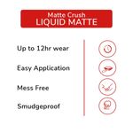 Buy Freebie Matt look Lip Makeup Temptation Liquid Matte Lipstick, Blood Red, (5ml) - Purplle