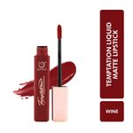 Buy Freebie Matt look Lip Makeup Temptation Liquid Matte Lipstick, Wine, (5ml) - Purplle