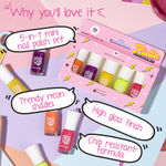 Buy MyGlamm POPxo Makeup Collection - Hustlin’ Mini Nail Kit-Hustlin (5X3 ml) - Purplle