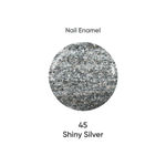 Buy Oshea HerbalsNail Enamel 45 Shiny Silver 10Milliliters pack of 2 - Purplle
