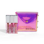 Buy Swiss Beauty Everyday Lip Gloss Trio Kit|Plump Up Wet Gloss Shades -Carame Crush, Kinde Naked, Berrilicious With Pouch | Set of 4 - Purplle