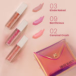 Buy Swiss Beauty Everyday Lip Gloss Trio Kit|Plump Up Wet Gloss Shades -Carame Crush, Kinde Naked, Berrilicious With Pouch | Set of 4 - Purplle