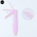 Buy MeSkin Foldable Face Razor for Women Painfree Facial & Upper Lips Hair Removal, Eyebrow Shaper & Dermaplaning Tool – 3 Pieces - Purplle