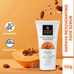 Buy Good Vibes Rejuvenating Papaya Face Scrub (50g) | Gently Exfoliates Skin | Cleanses | Removes Blackheads | Infused with Almond Oil - Purplle