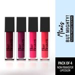 Buy Blue Heaven Minis But MightyA HyperstayA Weightless Liquid Matte LipstickA Majestic Diva Pack of 4, 6ml - Purplle